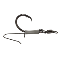 LIVEBAITS - Anzuelos circulares punta curva con giratorio y enganche para vivos