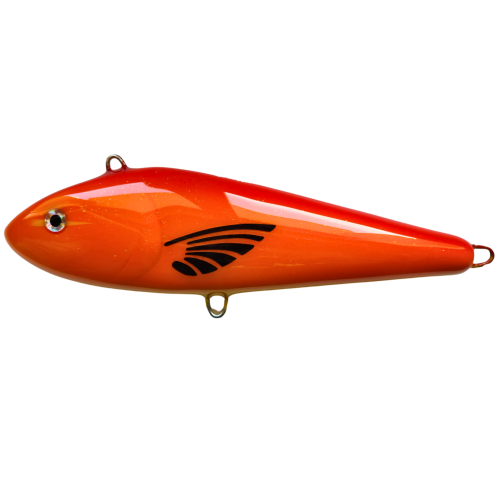 senuelo pesca naranja glitter
